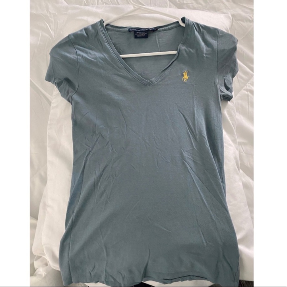 Baby Blue Ralph Lauren V Neck shirt